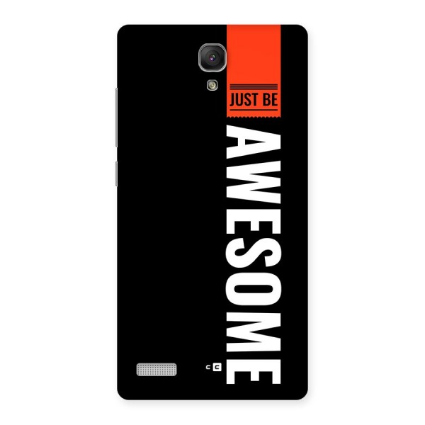 Just Be Awesome Back Case for Redmi Note