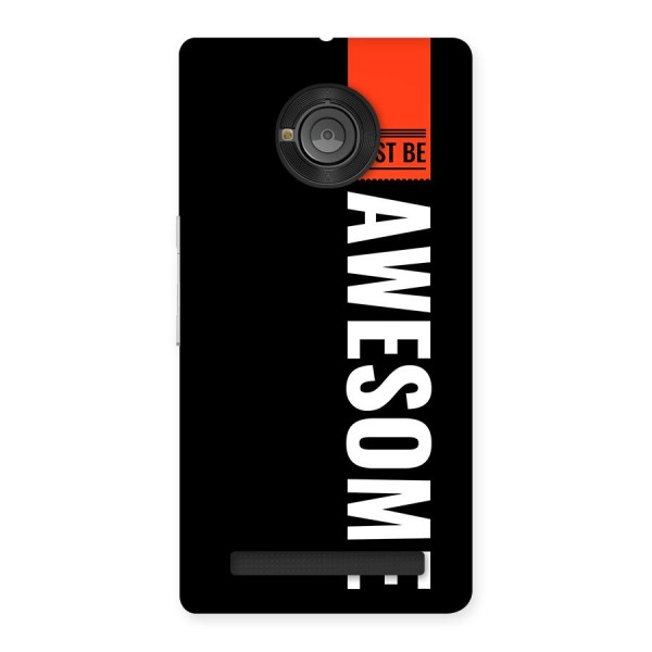 Just Be Awesome Back Case for Yuphoria