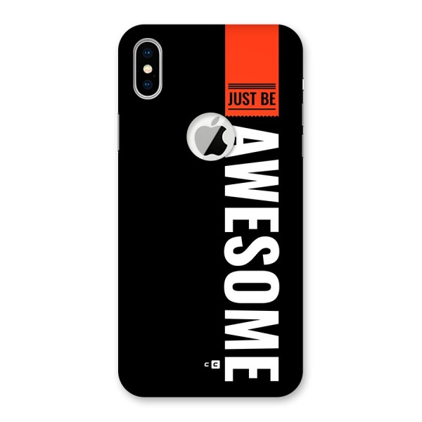 Just Be Awesome Back Case for iPhone XS Logo Cut