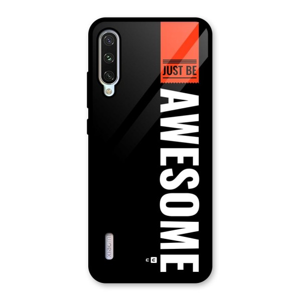 Just Be Awesome Glass Back Case for Mi A3