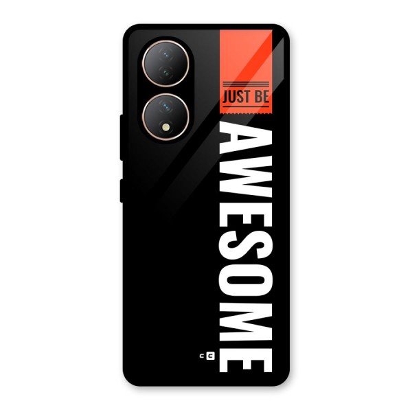 Just Be Awesome Glass Back Case for Vivo Y100A