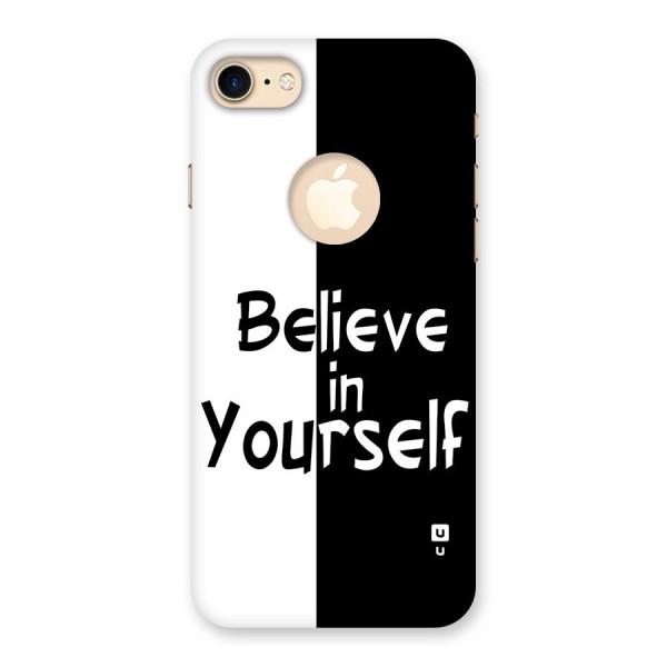 Just Believe Yourself Back Case for iPhone 8 Logo Cut