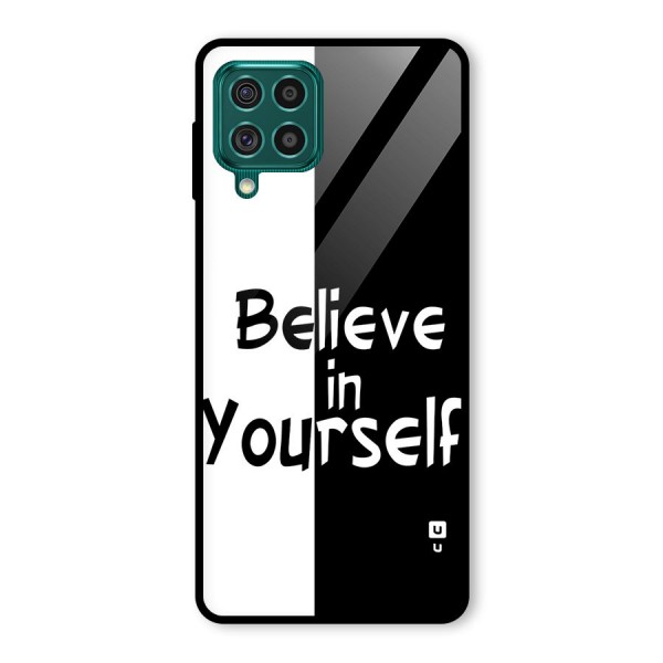 Just Believe Yourself Glass Back Case for Galaxy F62