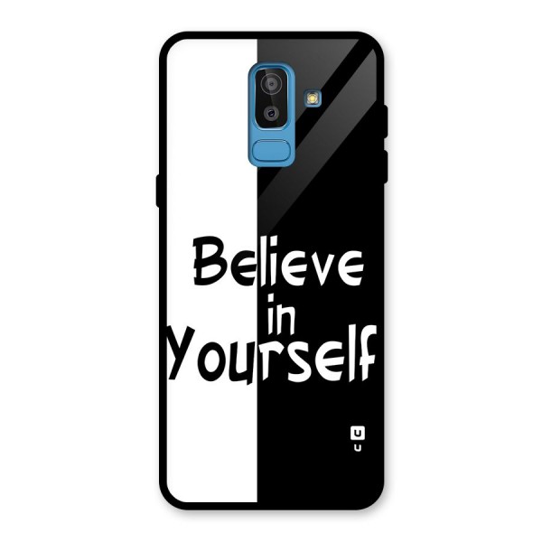 Just Believe Yourself Glass Back Case for Galaxy J8