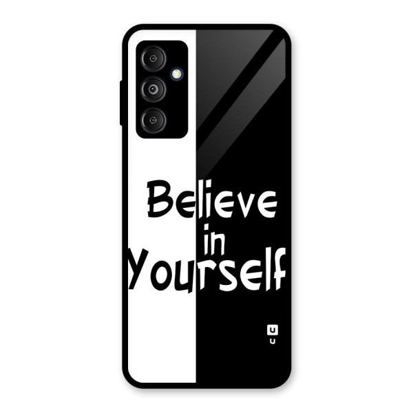 Just Believe Yourself Glass Back Case for Galaxy M14 5G