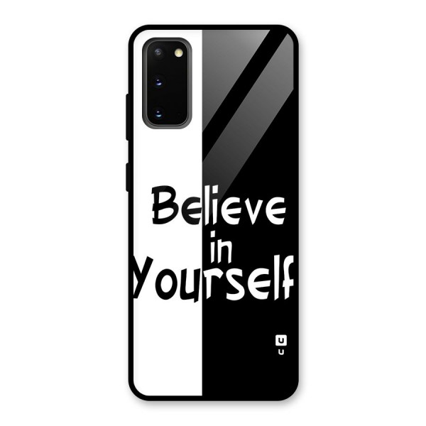 Just Believe Yourself Glass Back Case for Galaxy S20