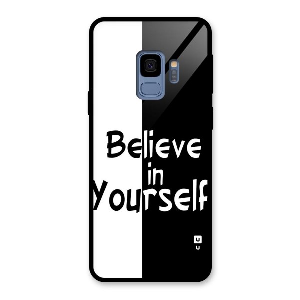 Just Believe Yourself Glass Back Case for Galaxy S9