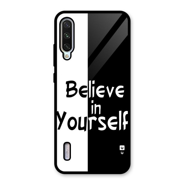 Just Believe Yourself Glass Back Case for Mi A3