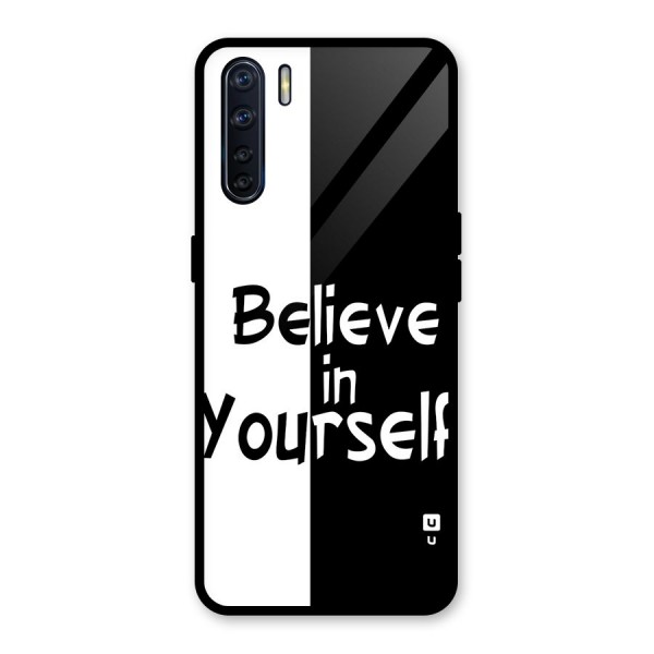 Just Believe Yourself Glass Back Case for Oppo F15