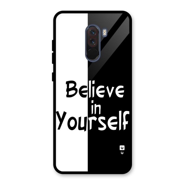 Just Believe Yourself Glass Back Case for Poco F1