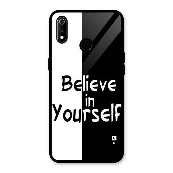 Just Believe Yourself Glass Back Case for Realme 3