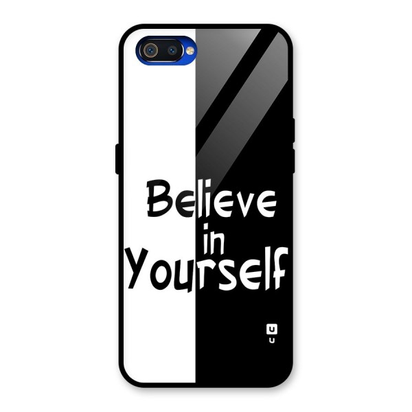 Just Believe Yourself Glass Back Case for Realme C2