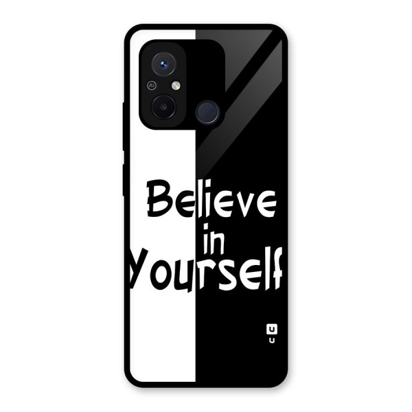 Just Believe Yourself Glass Back Case for Redmi 12C