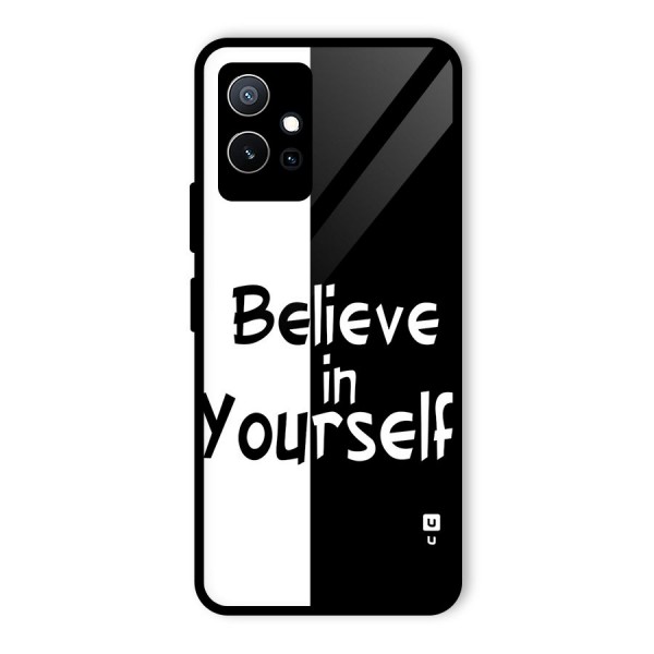 Just Believe Yourself Glass Back Case for Vivo T1 5G