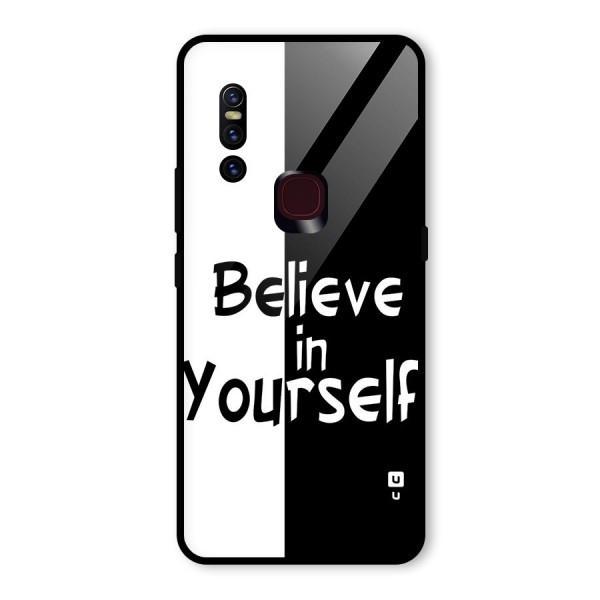 Just Believe Yourself Glass Back Case for Vivo V15