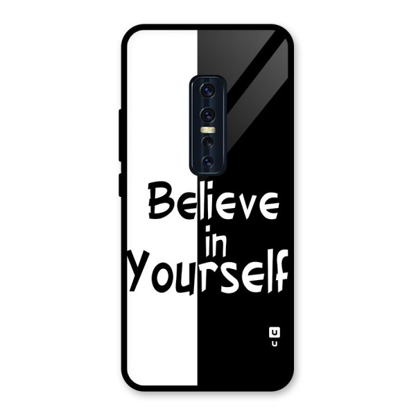 Just Believe Yourself Glass Back Case for Vivo V17 Pro