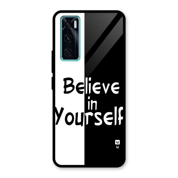 Just Believe Yourself Glass Back Case for Vivo V20 SE