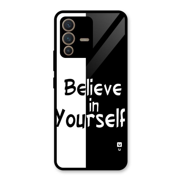 Just Believe Yourself Glass Back Case for Vivo V23 5G