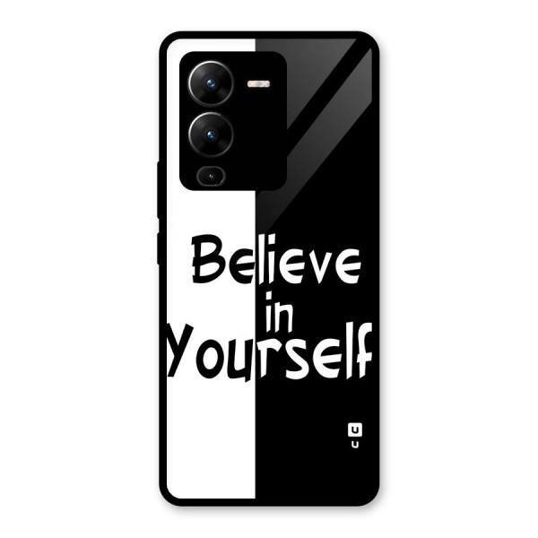 Just Believe Yourself Glass Back Case for Vivo V25 Pro