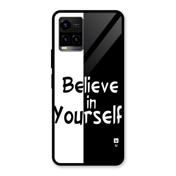 Just Believe Yourself Glass Back Case for Vivo Y21A