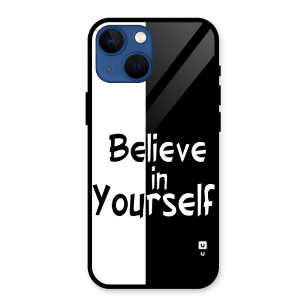 Just Believe Yourself Glass Back Case for iPhone 13 Mini