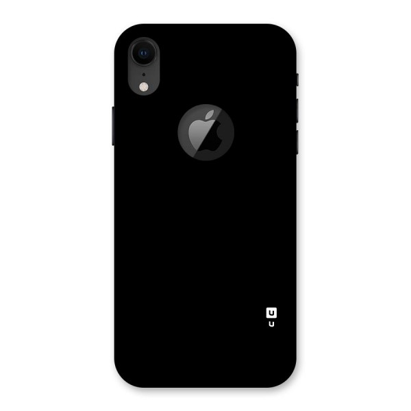 Just Black Back Case for iPhone XR Logo Cut