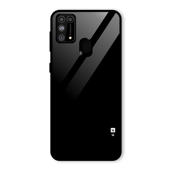 Just Black Glass Back Case for Galaxy M31