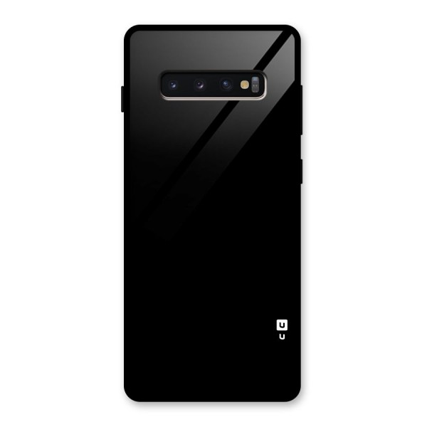 Just Black Glass Back Case for Galaxy S10 Plus