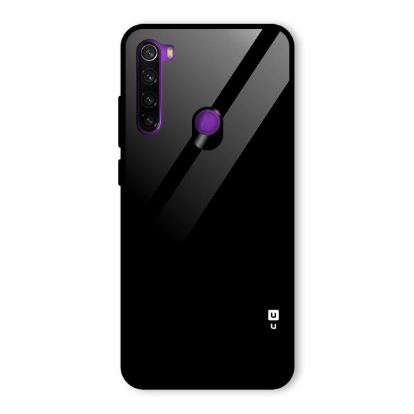 Just Black Glass Back Case for Redmi Note 8