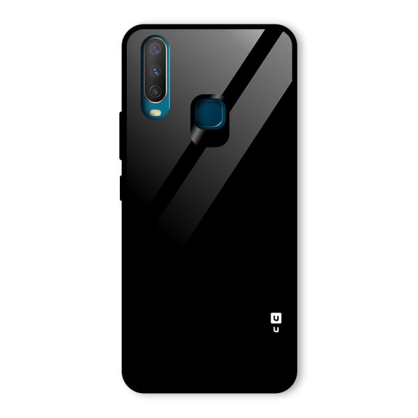 Just Black Glass Back Case for Vivo Y12