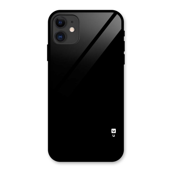 Just Black Glass Back Case for iPhone 11