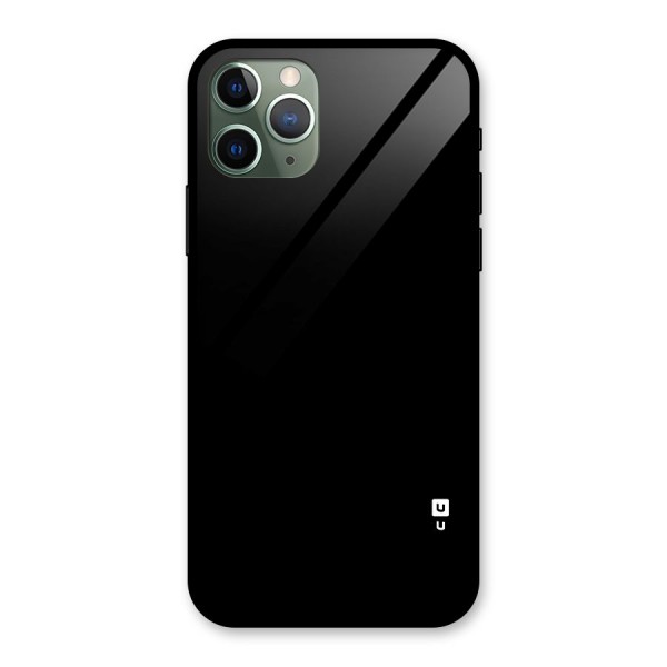 Just Black Glass Back Case for iPhone 11 Pro