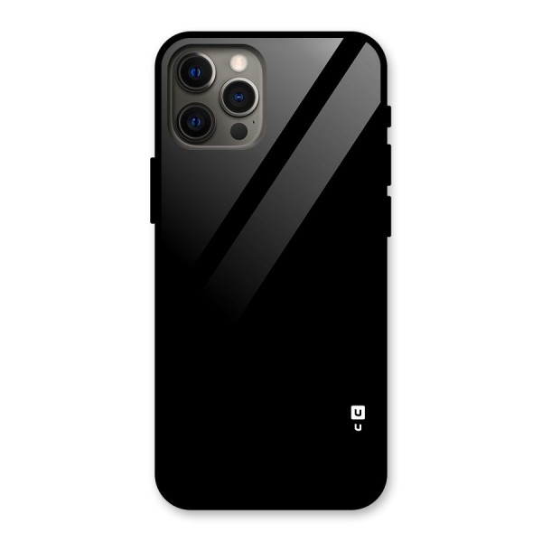 Just Black Glass Back Case for iPhone 12 Pro Max