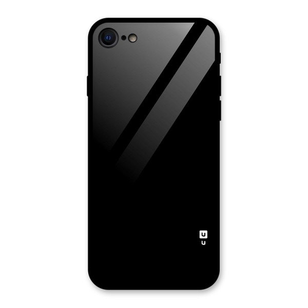 Just Black Glass Back Case for iPhone 7