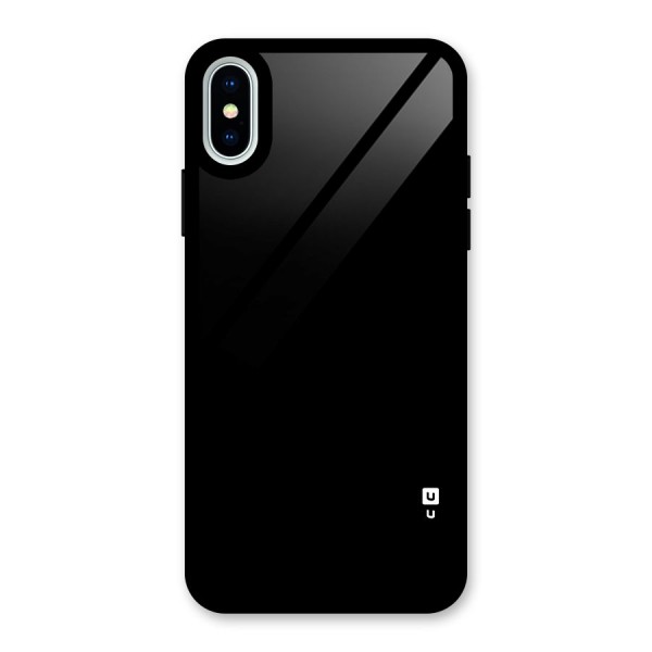 Just Black Glass Back Case for iPhone X