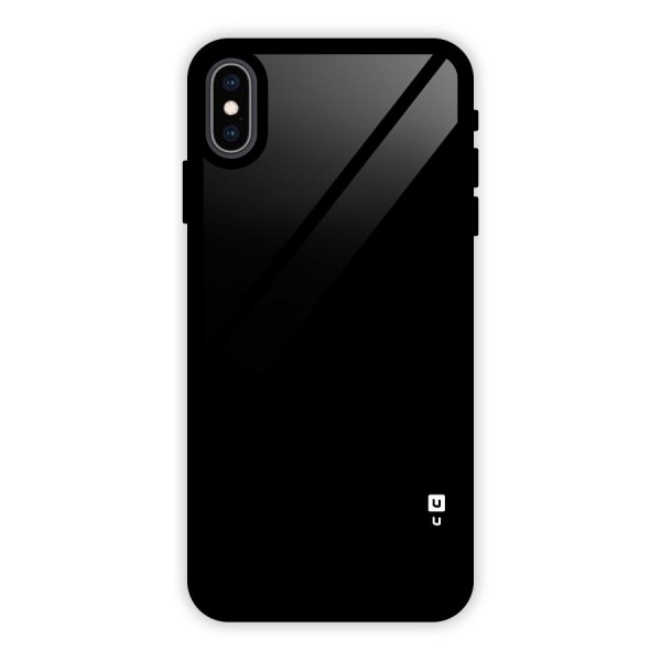 Just Black Glass Back Case for iPhone XS Max