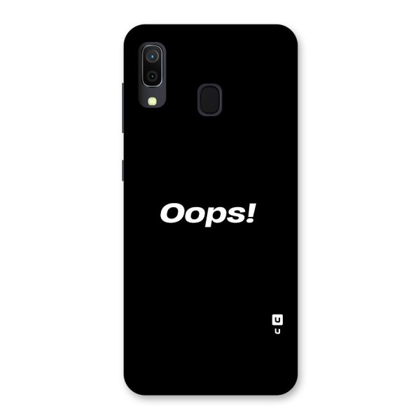 Just Oops Glass Back Case for Galaxy A30