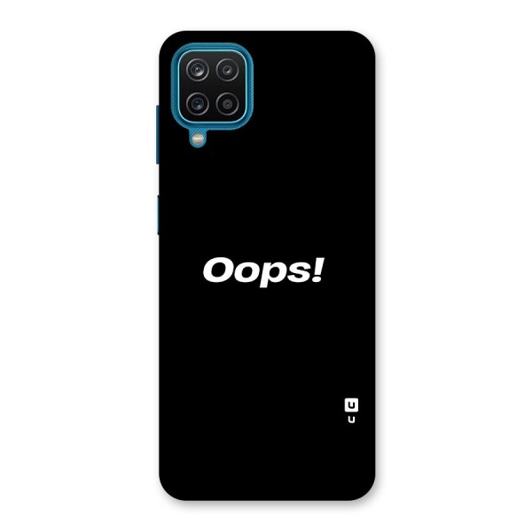 Just Oops Back Case for Galaxy F12