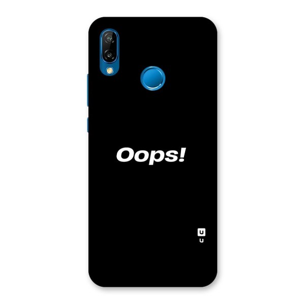 Just Oops Back Case for Huawei P20 Lite