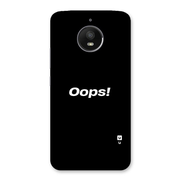 Just Oops Back Case for Moto E4 Plus