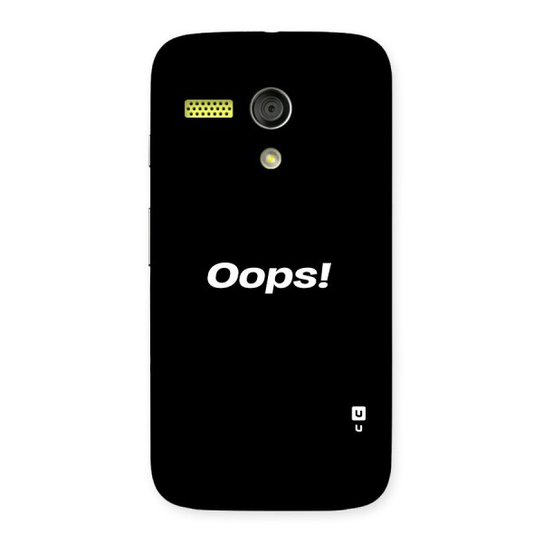 Just Oops Back Case for Moto G