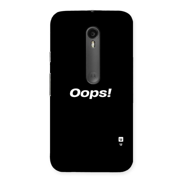 Just Oops Back Case for Moto G3