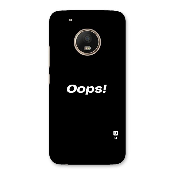 Just Oops Back Case for Moto G5 Plus