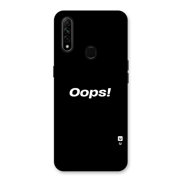 Just Oops Back Case for Oppo A31