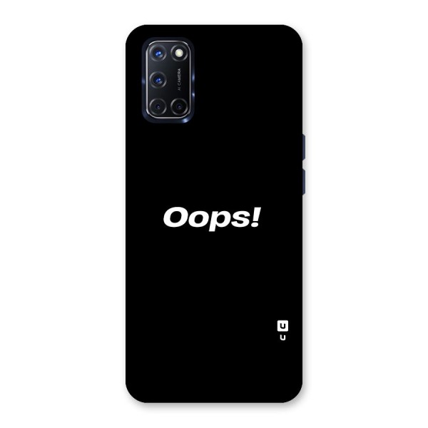 Just Oops Glass Back Case for Oppo A52