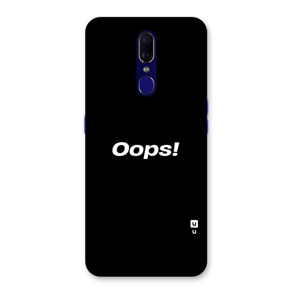 Just Oops Glass Back Case for Oppo F11