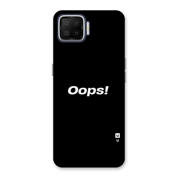 Just Oops Back Case for Oppo F17