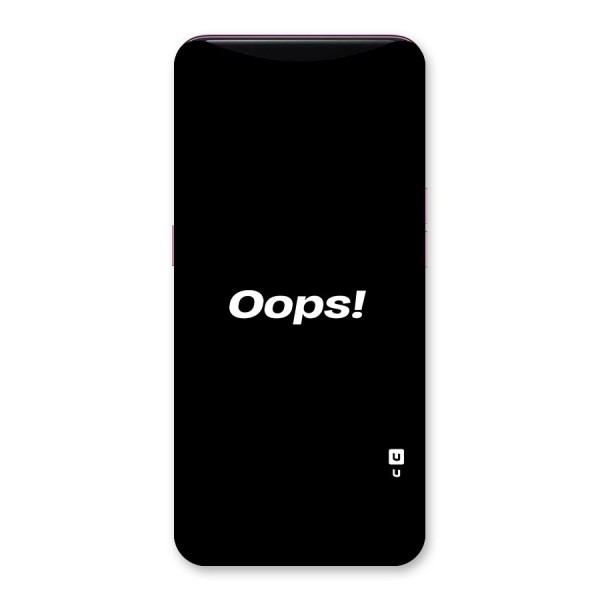 Just Oops Back Case for Oppo Find X