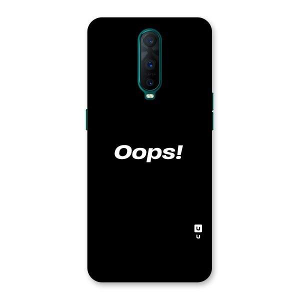 Just Oops Back Case for Oppo R17 Pro