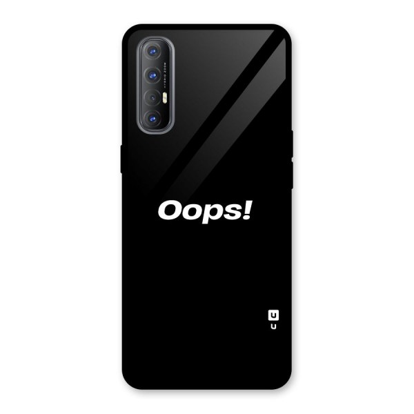 Just Oops Glass Back Case for Oppo Reno3 Pro